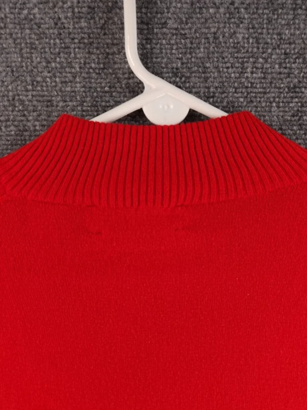 Orvis Cotton Silk Cashmere Pullover Red Sweater Soft 1/4 Zip Knit Mock Neck